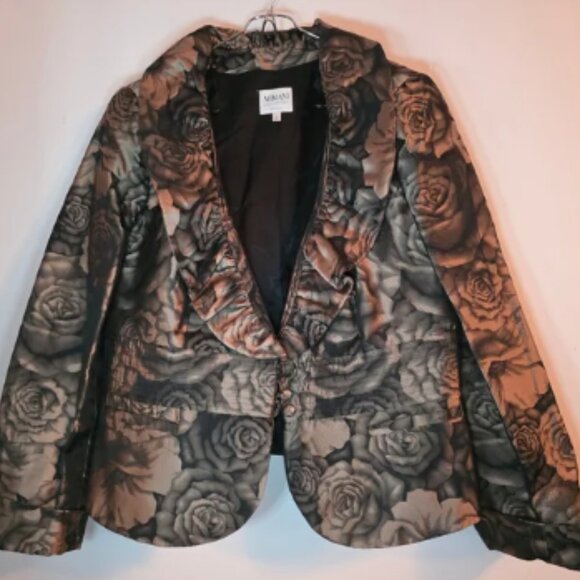 Armani Collezioni Floral Jacquard Blazer Jacket – Made in Italy – Size 12 - Picture 1 of 7